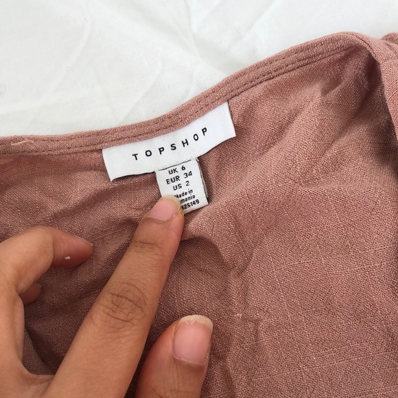 Pink button up top - Picture 2 of 3